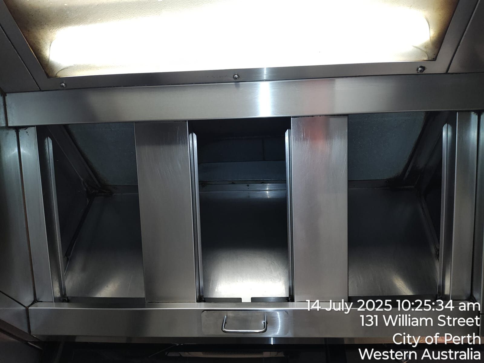 After commercial kitchen exhaust hood Cleaning