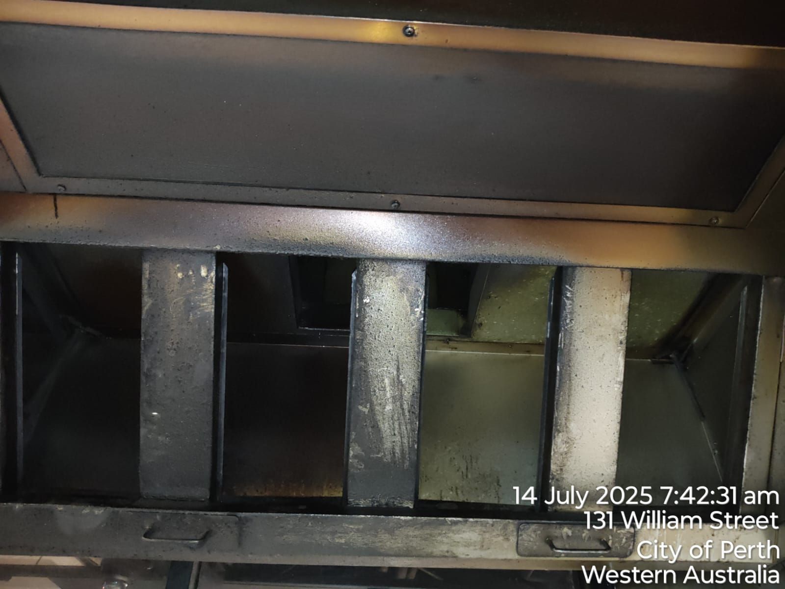 Before commercial kitchen exhaust hood Cleaning