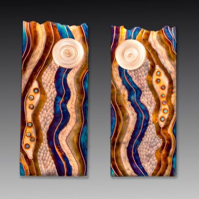 flame-painted copper