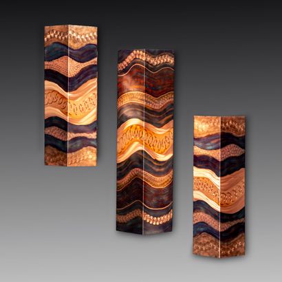 flame-painted copper