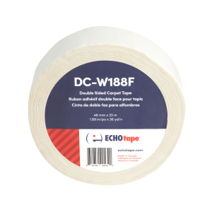 Double sided removable carpet tape.