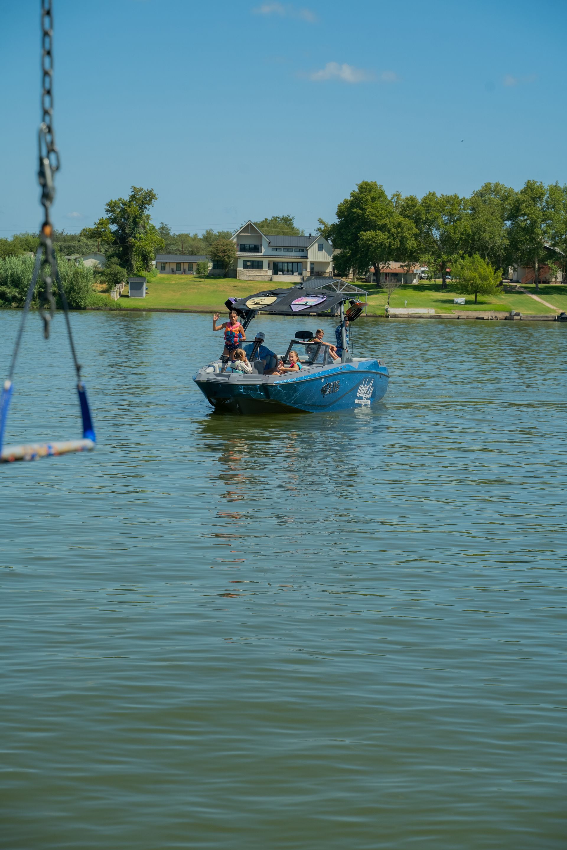 Kids participating in Wakes2U summer camp on Lake LBJ