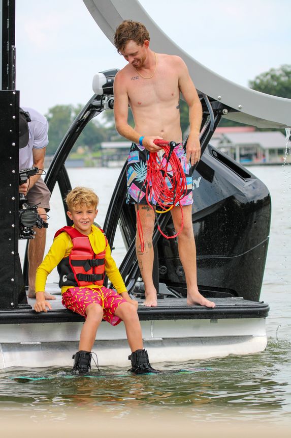 Wakeboarding lesson on Lake LBJ with Wakes2U coach