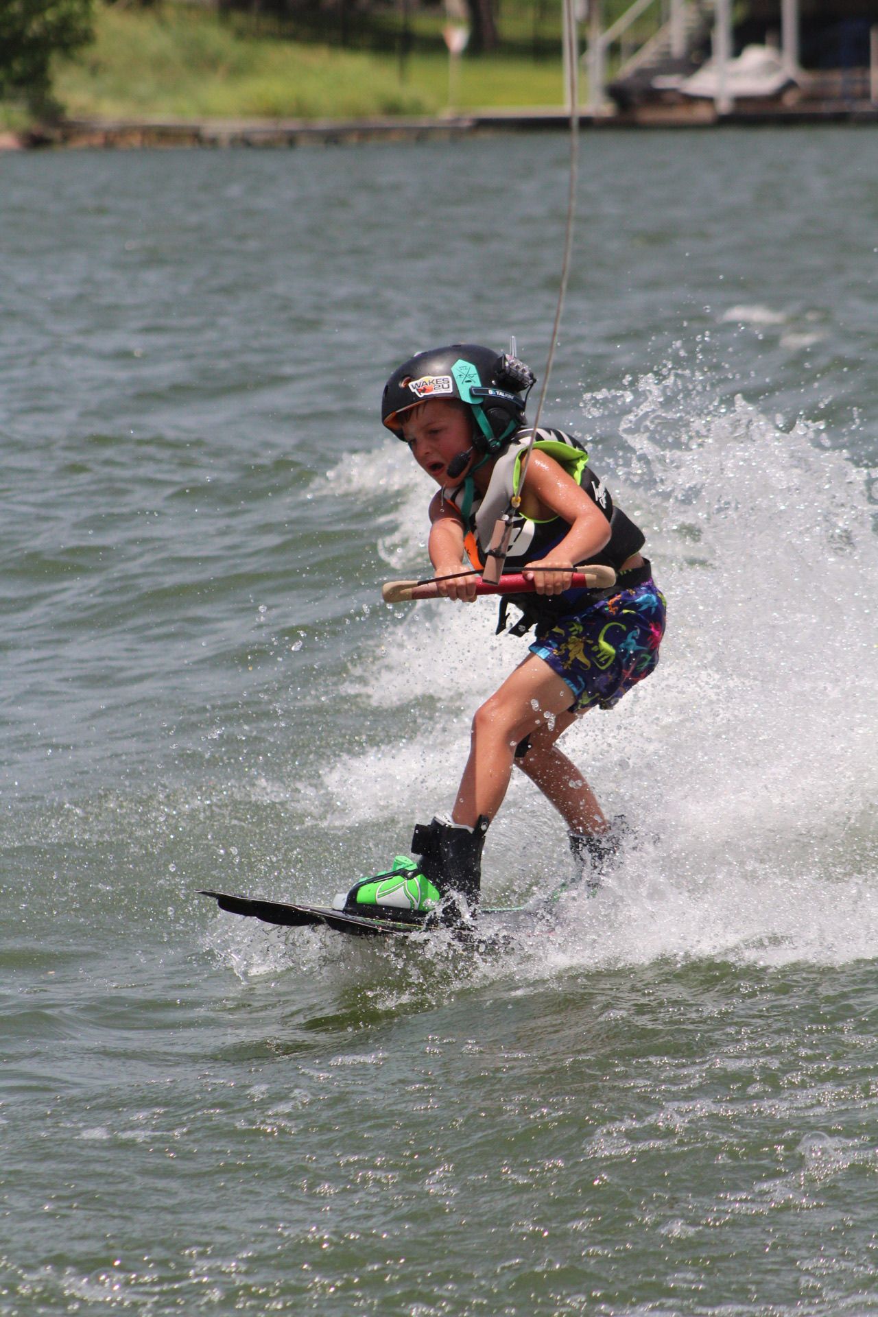 Wakeboard lesson on lake lbj with coach Bryce