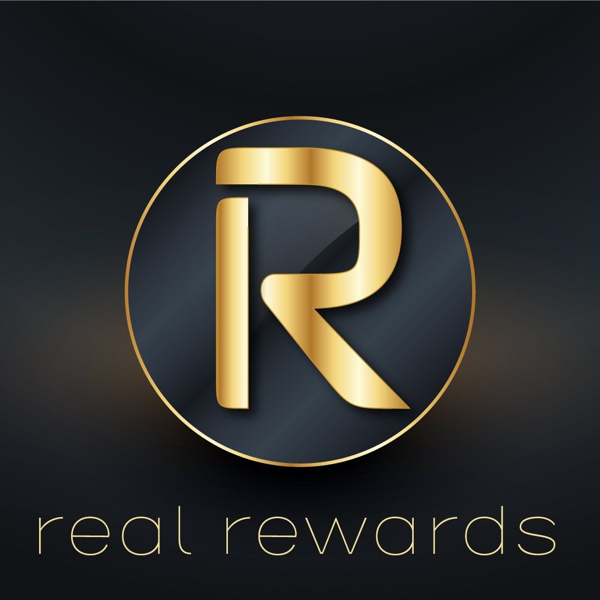 Real Rewards logo of the R in a circle full color