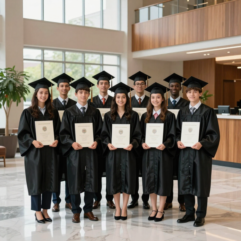 Graduates with certificates