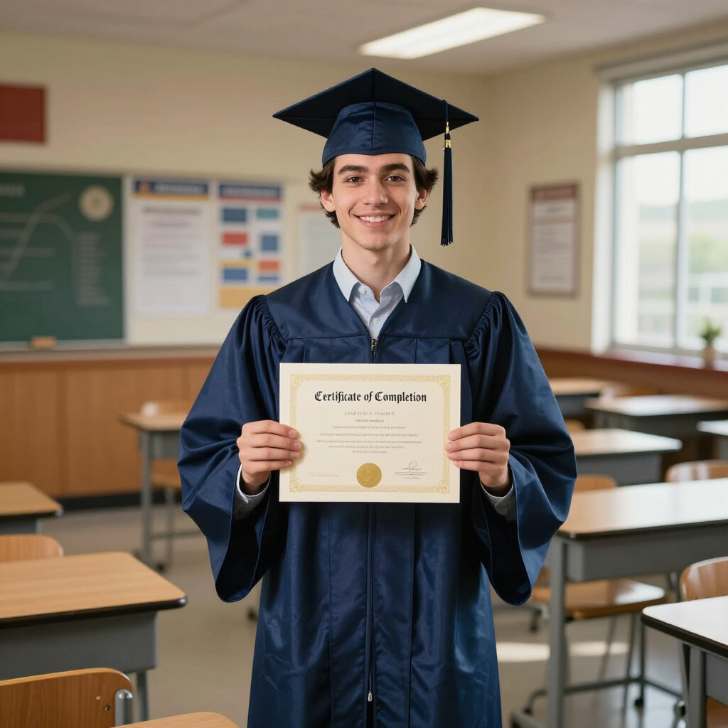 Graduate holding certificate