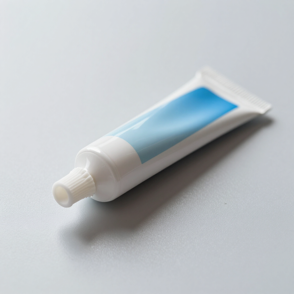 Topical anesthetic cream tube