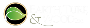 A logo with a green leaf in a circle on a white background.