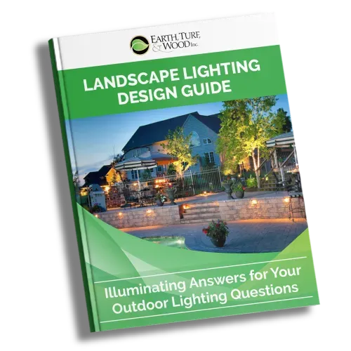 A book titled landscape lighting design guide illuminating answers for your outdoor lighting questions