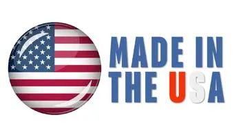 American flag icon with “MADE IN THE USA” text in blue, red, white, and orange