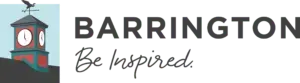 Barrington logo with a clock tower and the tagline “Be Inspired.”