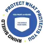 Blue circular Shield logo with text “Protect What Protects You” and “You Shield Your Home.”