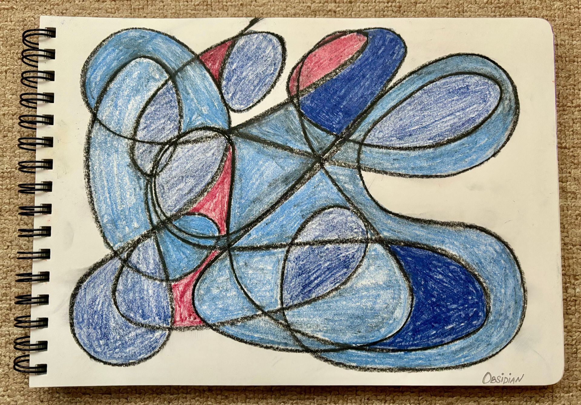 Energy flow drawing, art therapy