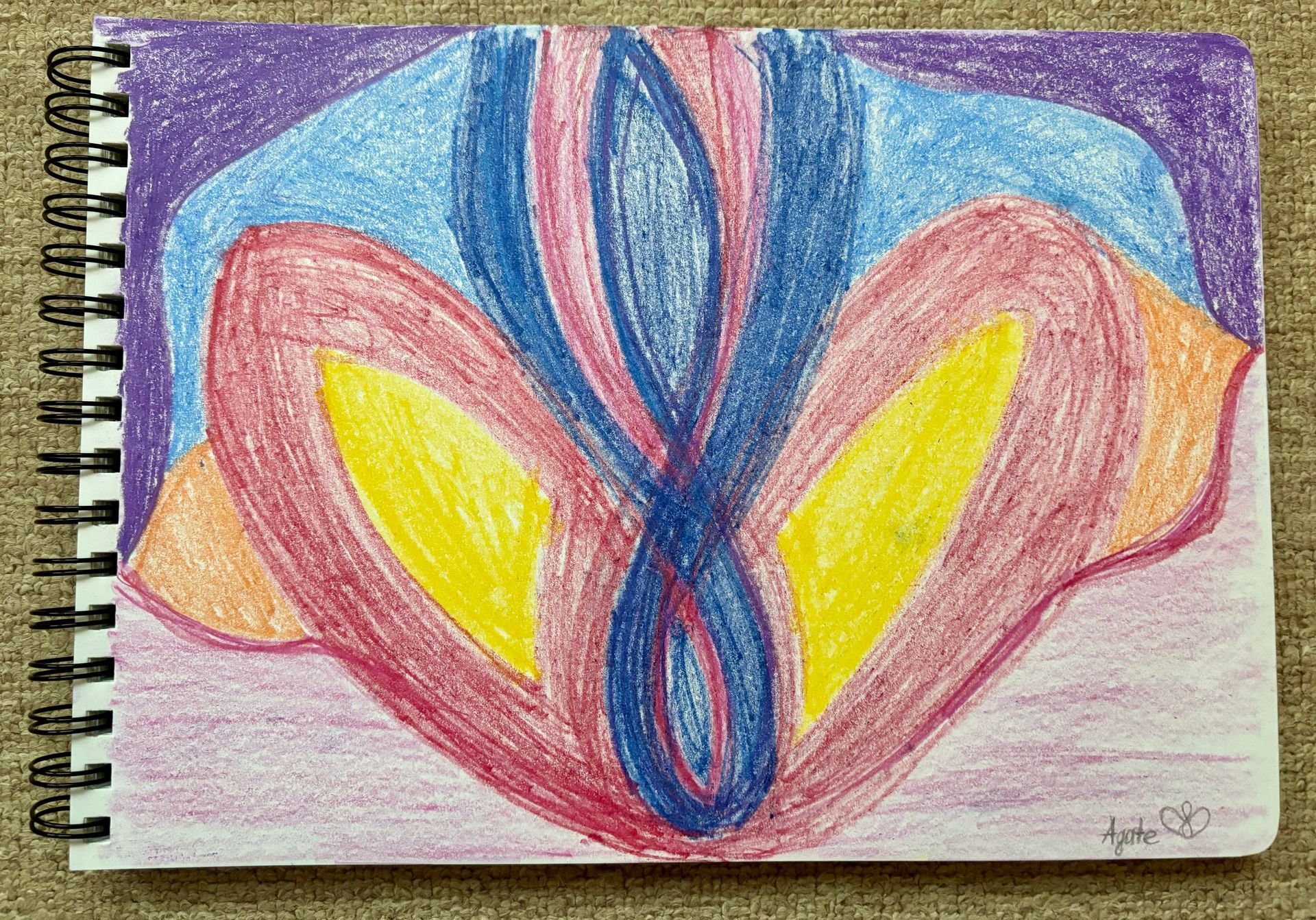 Energy flow drawing, art therapy