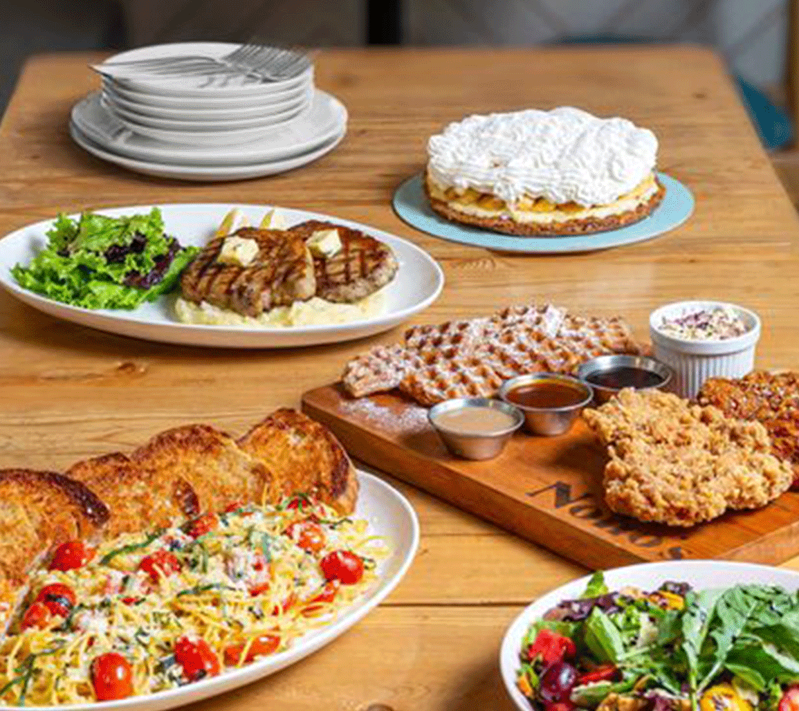 Spread of restaurant dishes at KL Serviced Residences Makati dining