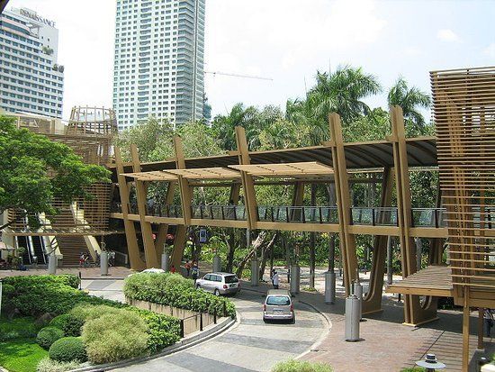 Wooden pavilion structure in garden setting, perfect for events place in Makat