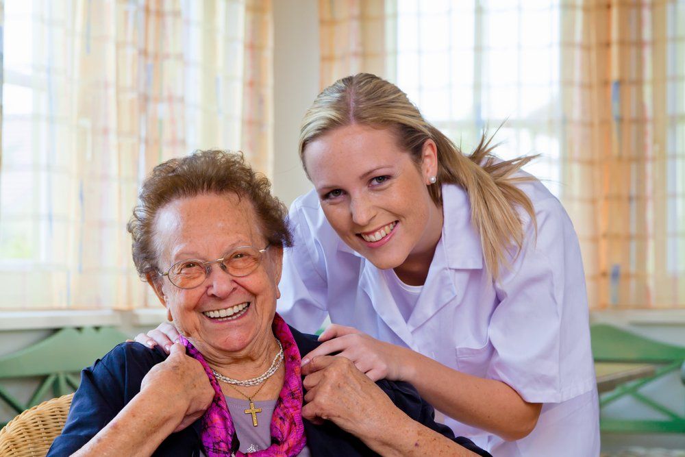Elderly Woman with Community Visitor — Aged Care Services in Paget, QLD