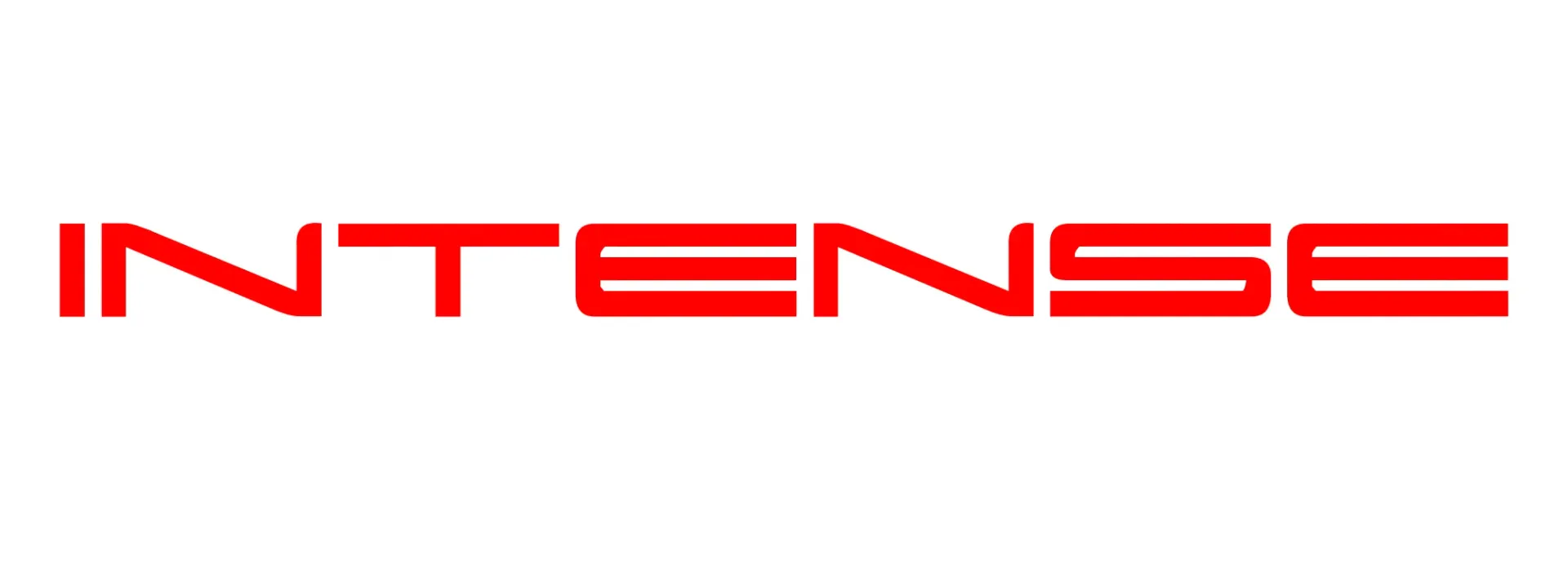 The intense logo is red on a white background.
