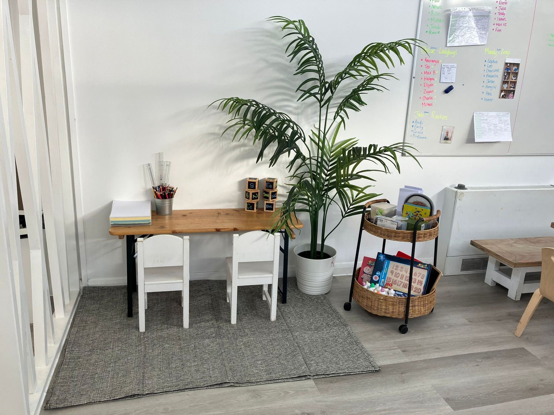 Creative station at our nursery in Chessington. 