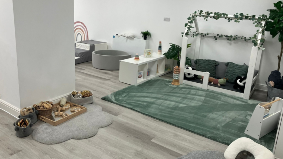 Our babies room at our nursery in Chessington.