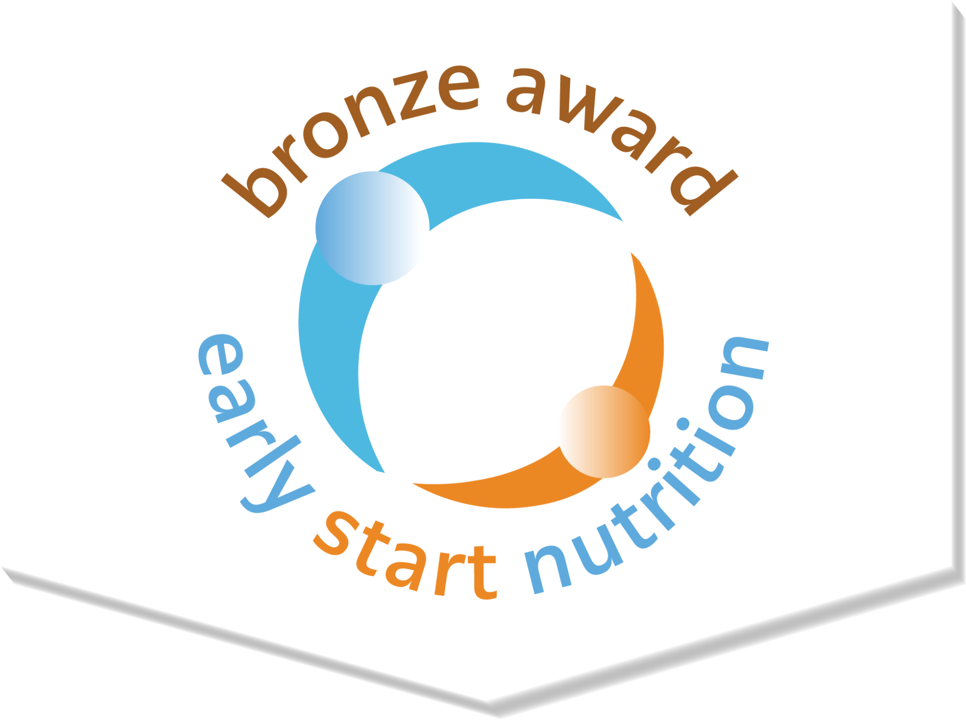 A logo that says bronze award early start nutrition