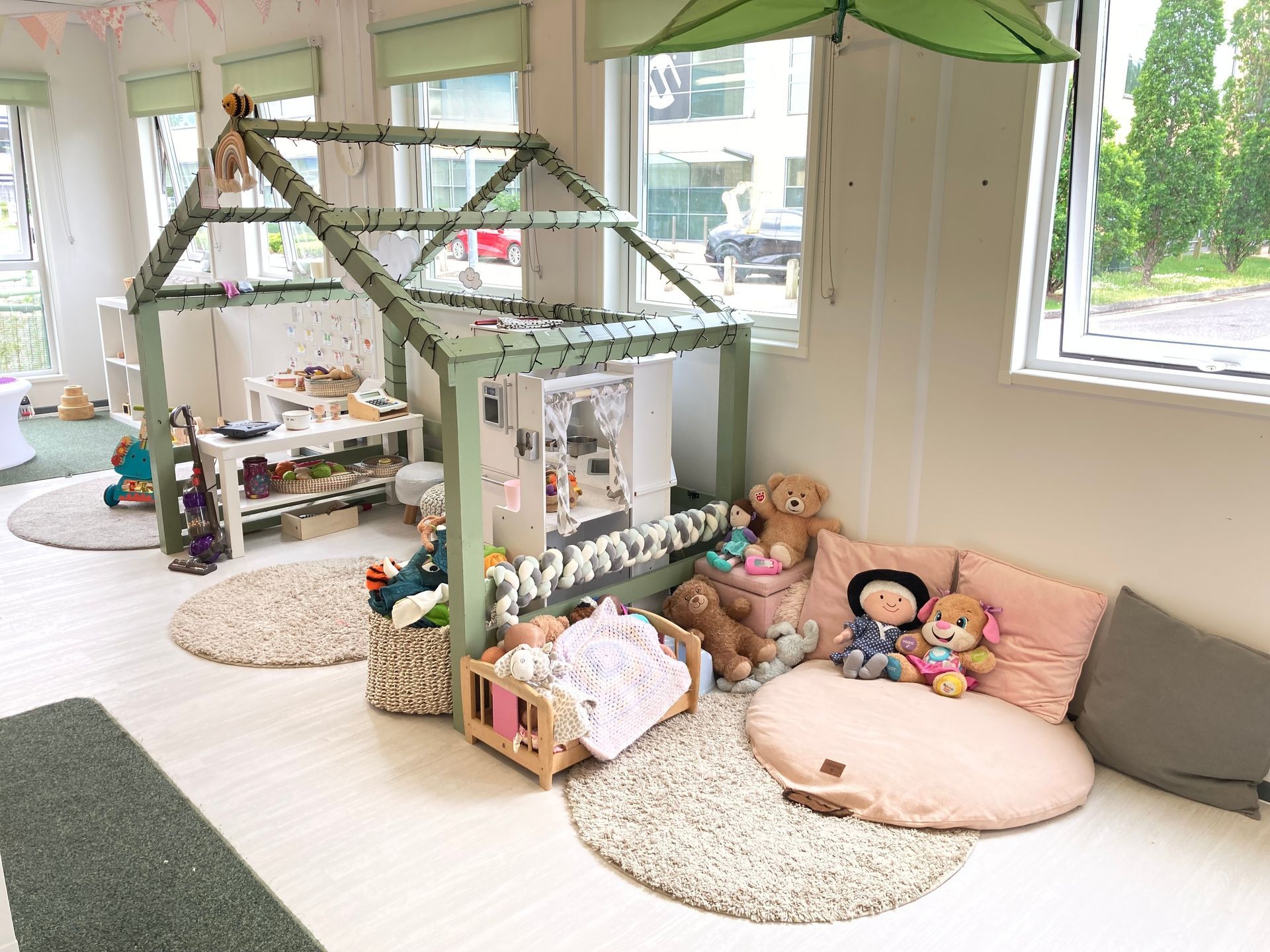 Baby room reading and role play areas