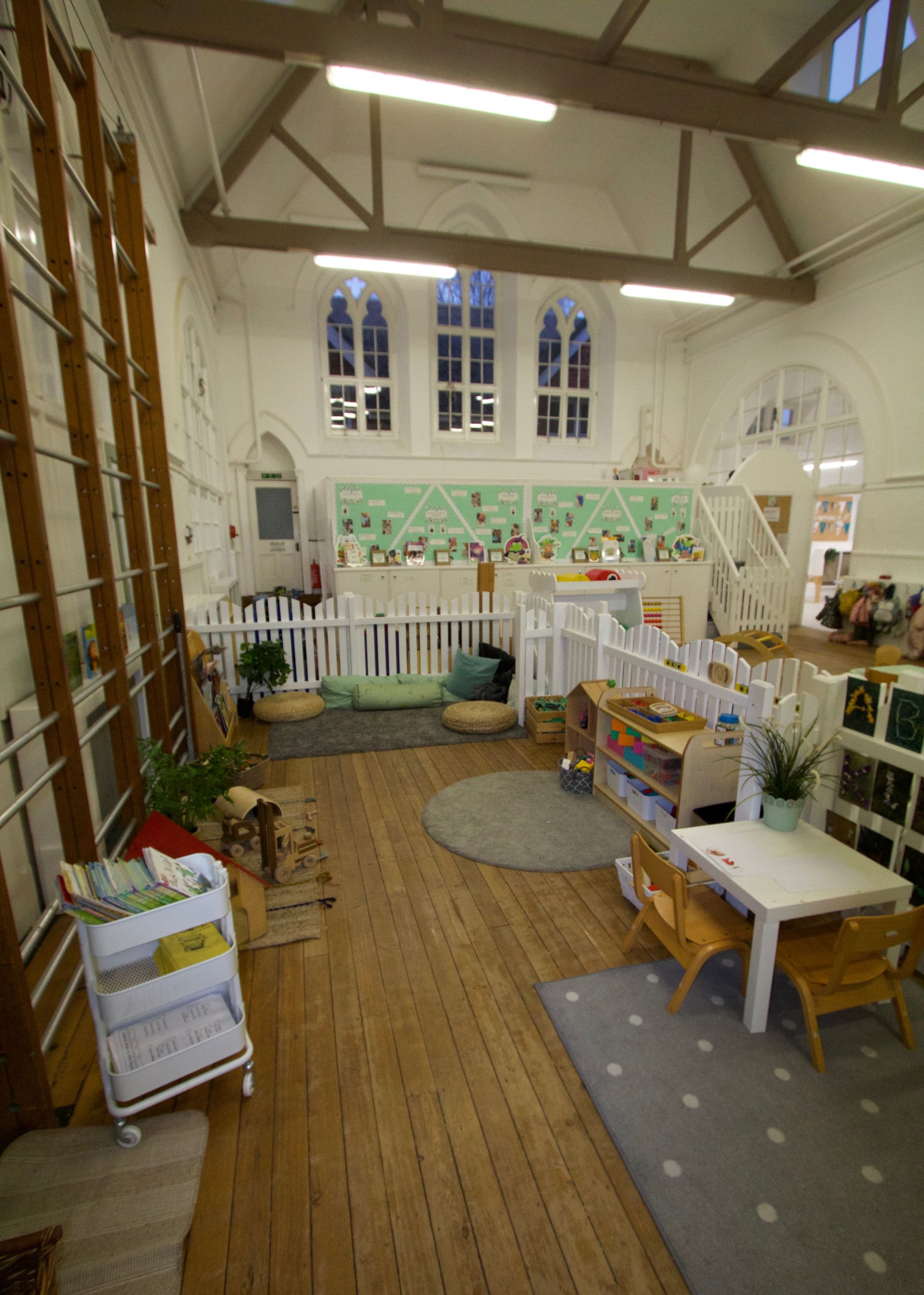 The preschool reading area at our Haslemere setting. 