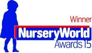 A logo for the nursery world awards 2015