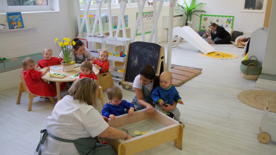 Children enjoying activities at our Hitchin nursery.
