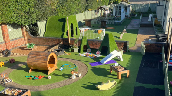 Our large garden at our nursery in Watford. 