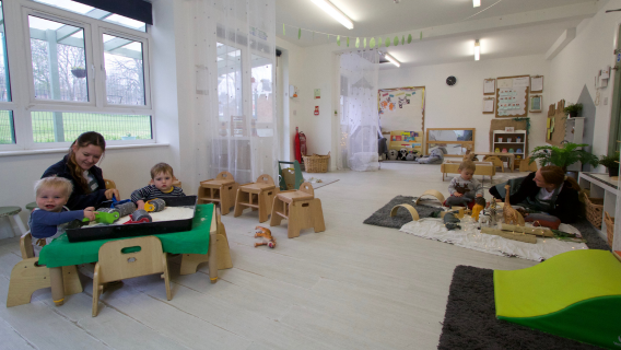 Children enjoying activities at our Berkhamsted nursery.
