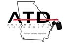 Logo: "ATD" over Georgia outline, "Automotive Locksmith," key fob and key illustration, "Veteran owned & operated."