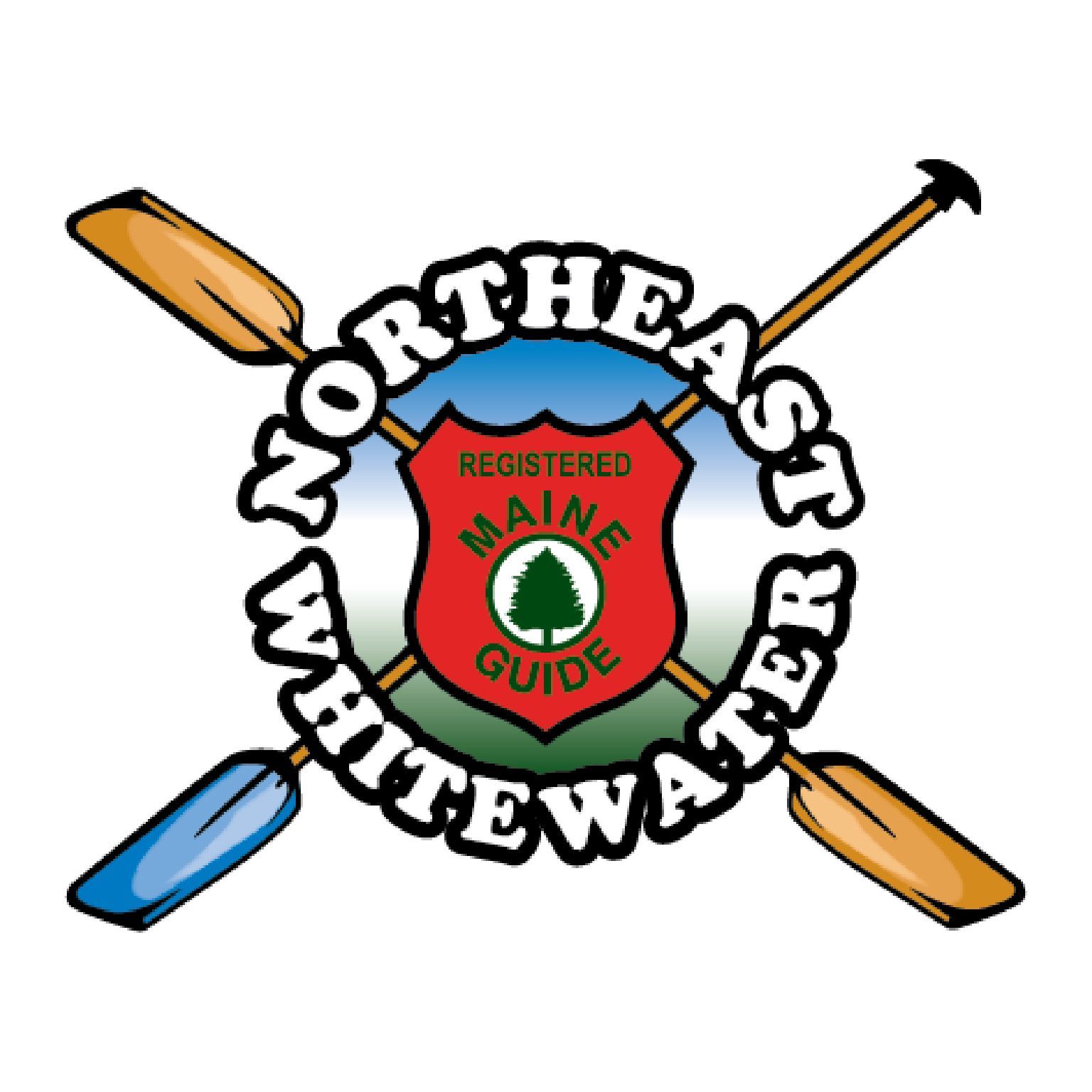 Northeast maine whitewater registered maine guide logo
