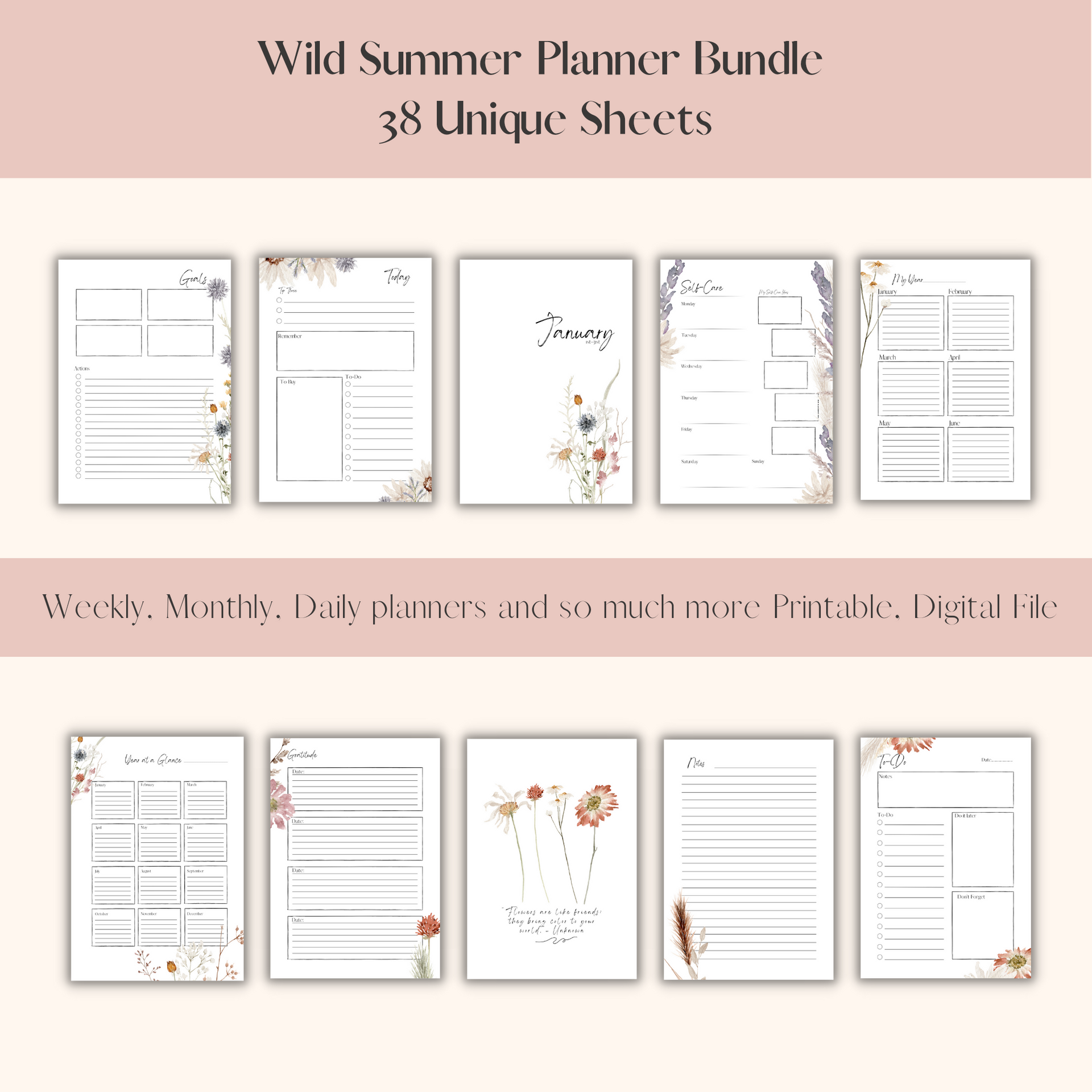 Wild Summer Planner Bundle