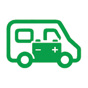icona batteria per camper colore verde