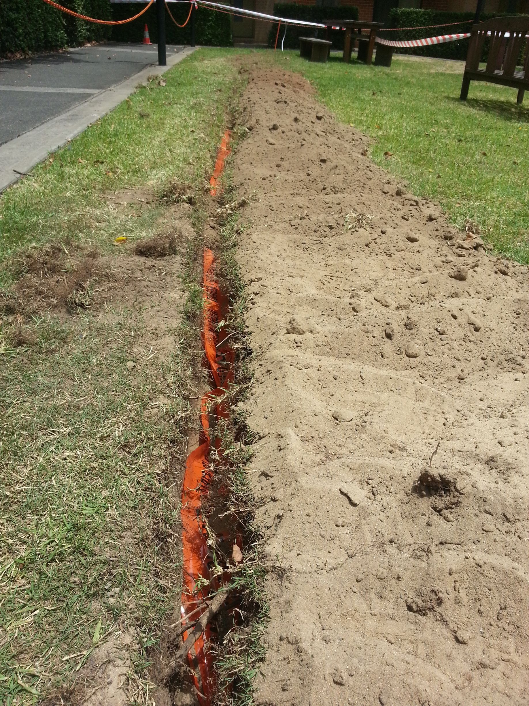 Underground Cabling Being Installed — State Connect In Bangalow, NSW