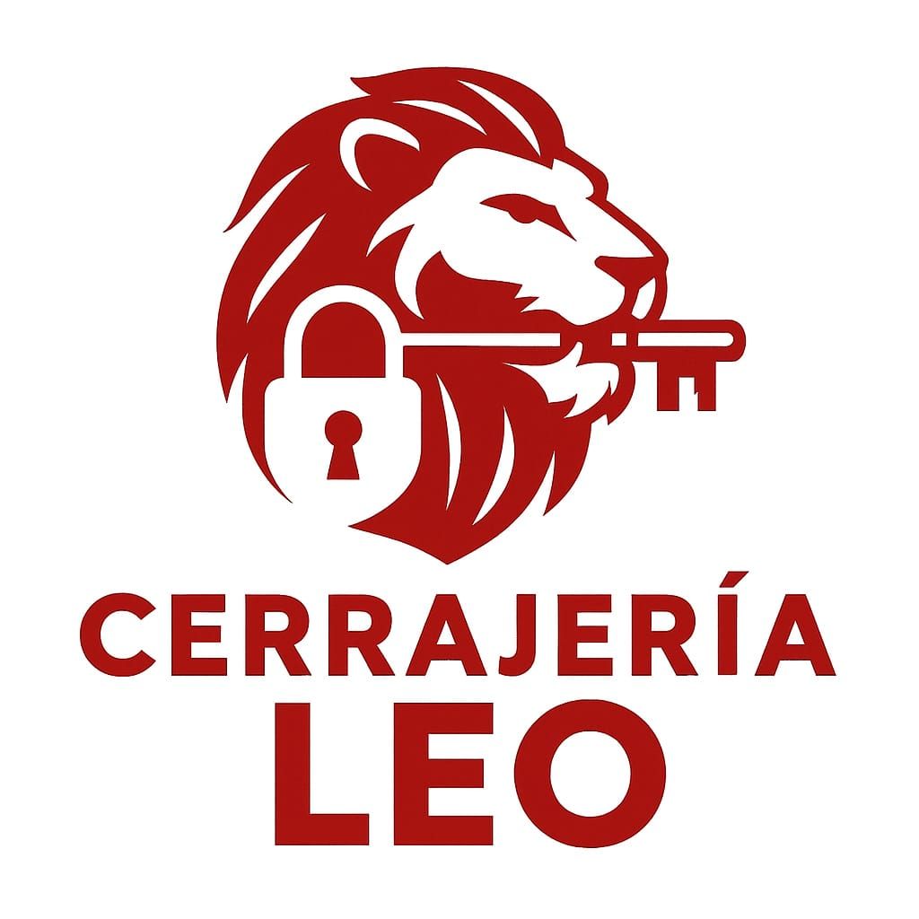 Logotipo de cerrajería leo