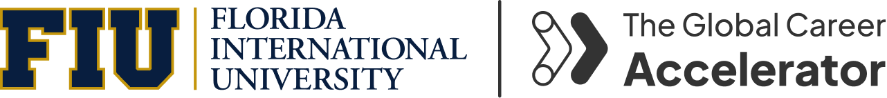 FIU and The Global Career Accelerator logos