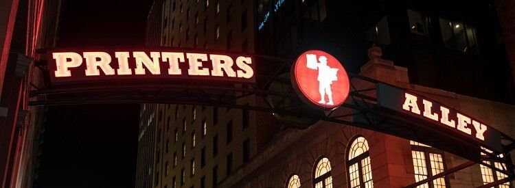 Printers Alley Nashville, TN Bourbon Street Blues Boogie Bar Skulls Rainbow Room
