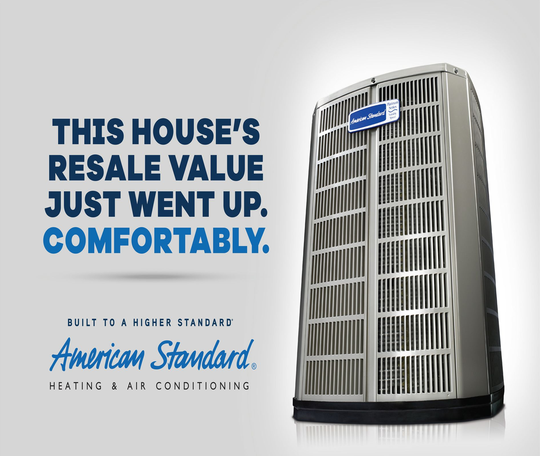 American Standard air conditioner ad. Text says