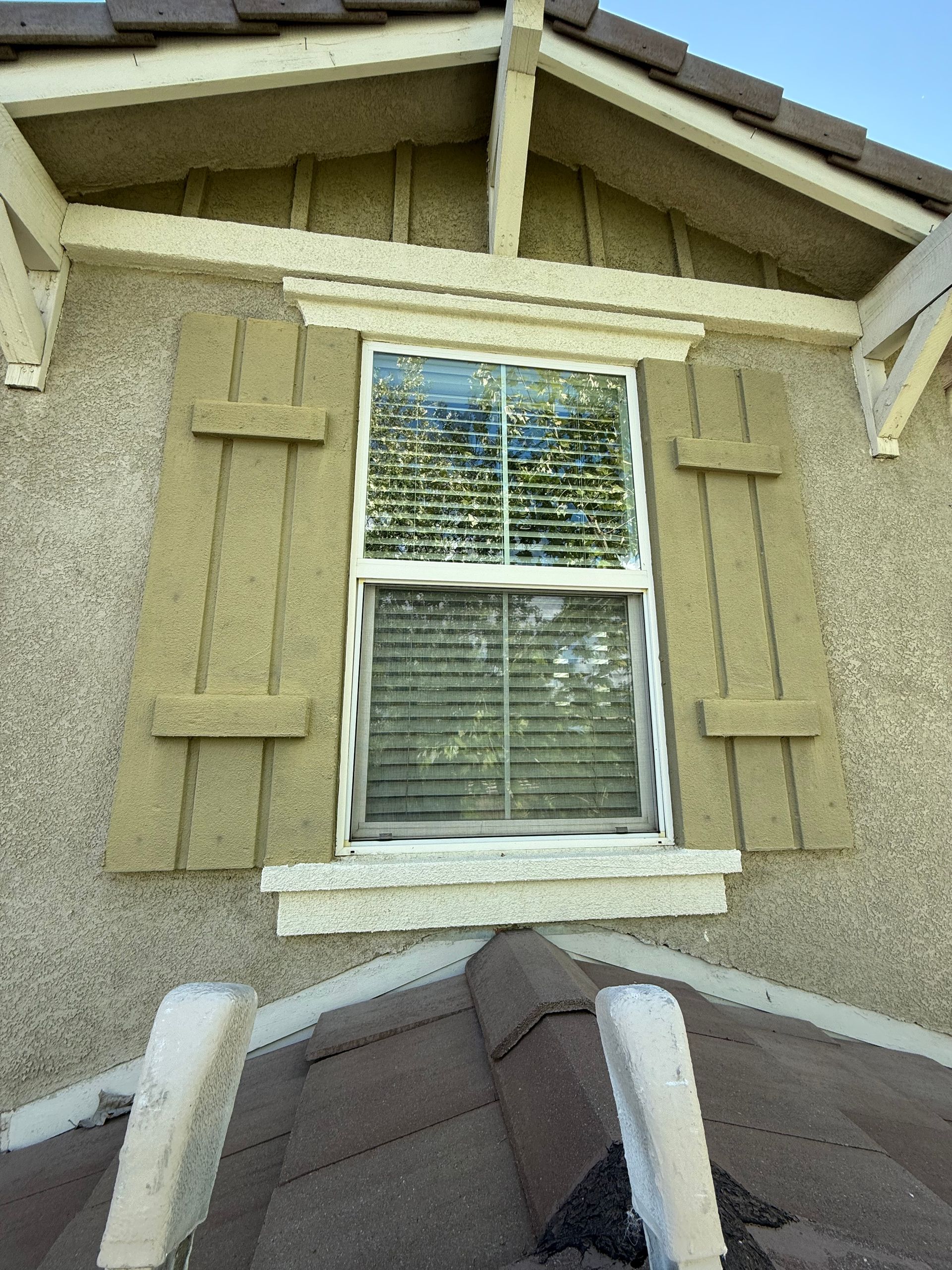before shutters are painted
