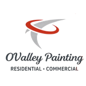 OValley Painting logo with red and gray swoosh, “RESIDENTIAL • COMMERCIAL” text