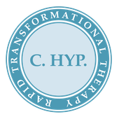 Circular blue seal logo reading “C.HYP.” with “Rapid Transformational Therapy” around the edge