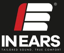 Logo for INEARS, featuring stylized red and white