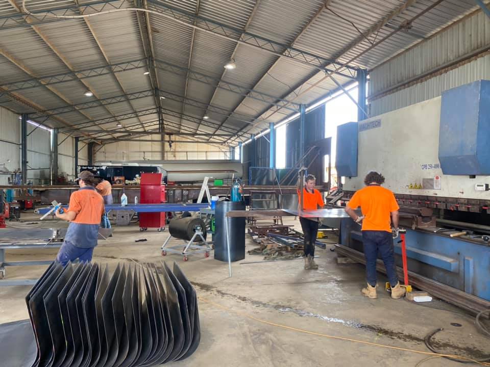 People Working in Fabrication — Dubbo & Central Coast, NSW — Express Engineering People Working in Fabrication — Dubbo & Central Coast, NSW — Express Engineering