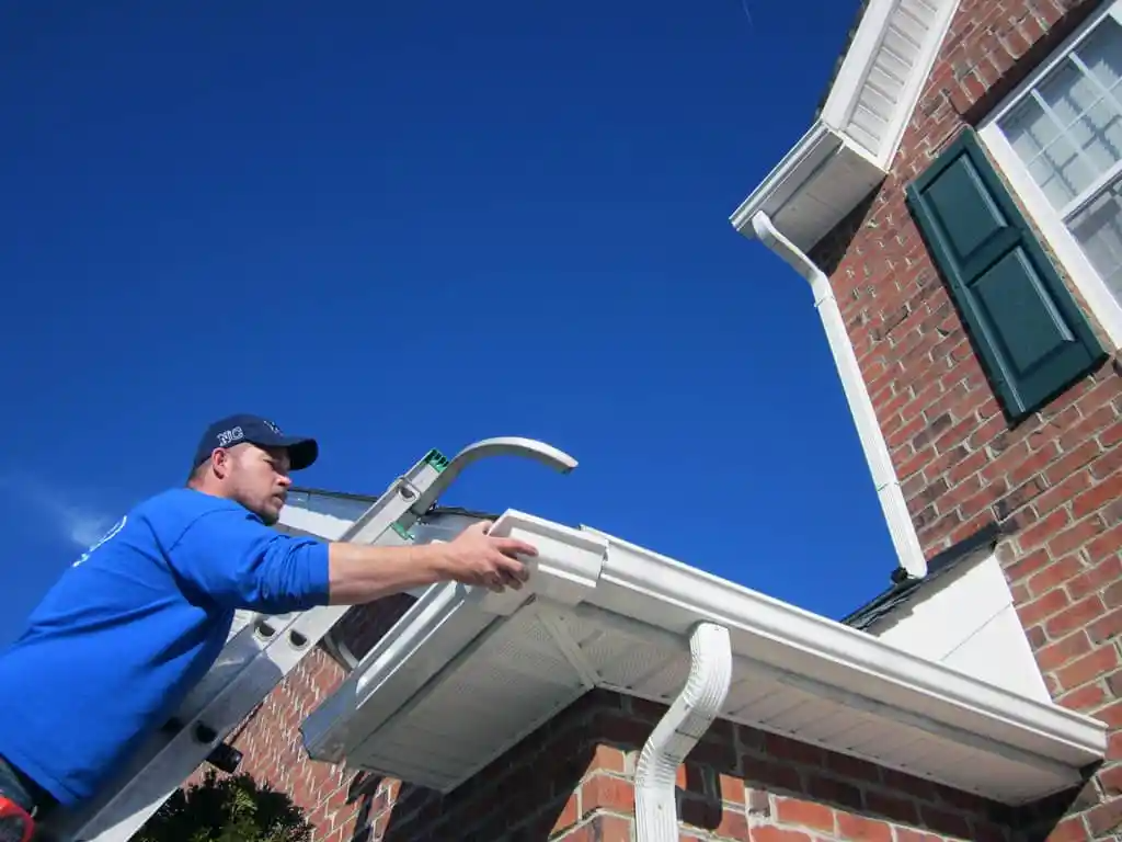 Man Installing Gutter