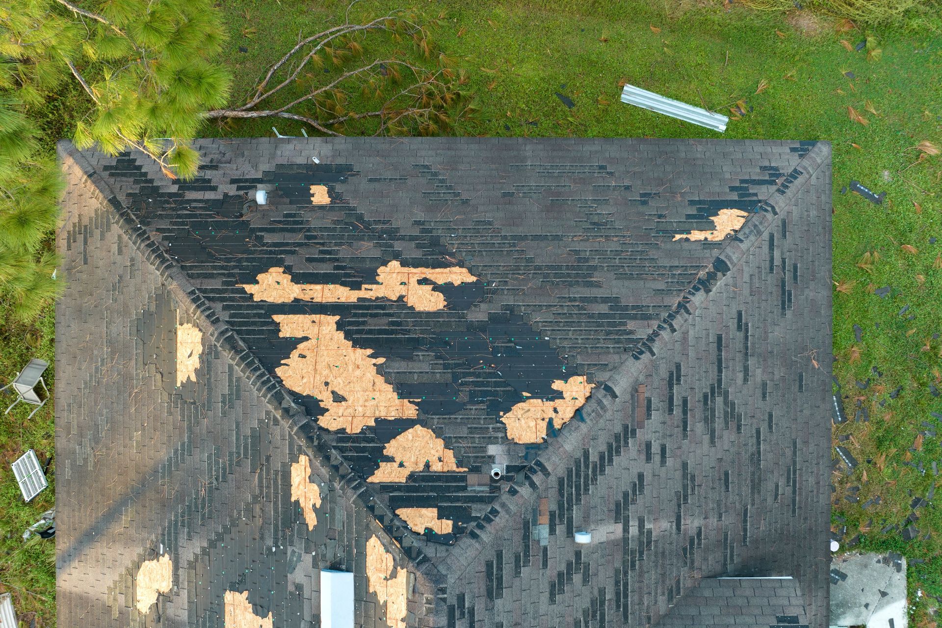 Damaged Roof by Storm