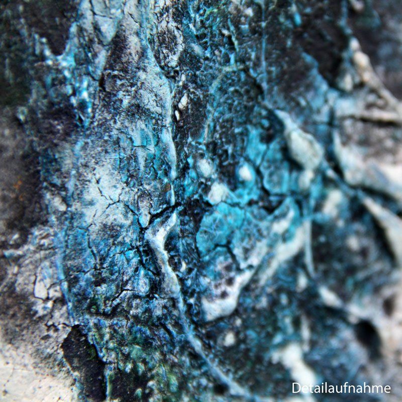 Gemälde „Natur-Strukturen I“ Maße: 30 x 30 cm, 4,5 cm Tiefe  Material: Künstler-Acrylfarben, Marmormehl, Rost, Patina, Pigmente, Firnis  Malgrund: Leinwand auf Keilrahmen