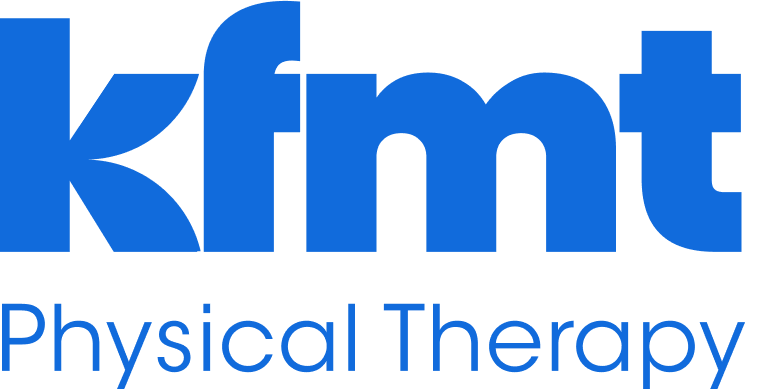 Kfmt Physical Therapy logo in blue text